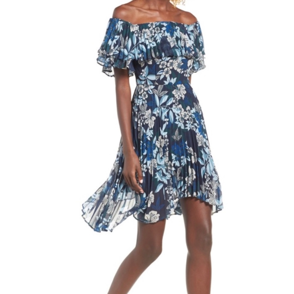 KEEPSAKE THE LABEL Floral Off The Shoulder Dress